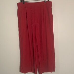 Banana Republic Red Wide-Leg Pants